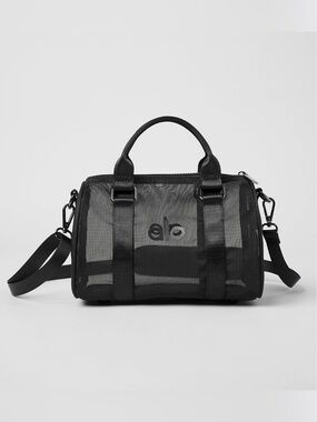 ALO Yoga Black Mesh Duffel Crossbody Bag